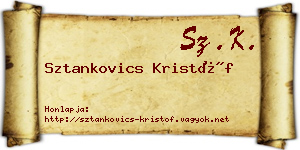 Sztankovics Kristóf névjegykártya